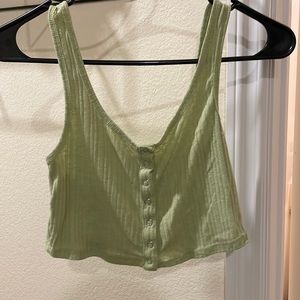 PacSun Green Crop Tank Top